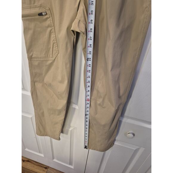 Eddie Bauer Pants Mens 40x32 Tan Zipper Cargo Pocket Hiking Nylon Stretch - Picture 5 of 11